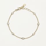 Armkette/Anker - Mabina 533559 - 925/- Silber Gelb vergoldet, Zirkonia