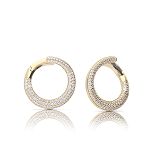 Creolen - DIAMONFIRE M62/2236/1/582 - 925/- Silber Gelb vergoldet, Zirkonia 1.38