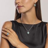 Kette mit Anhänger - Mabina 553733 - 925/- Silber rhodiniert, Zirkonia