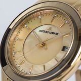Damenuhr - Jacques Lemans 1-2194G - Quarz, Stahl IP Gold