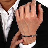 Armkette/Fantasie - Maserati JM224AXO04 - Silikon/Baumwolle, Saphir