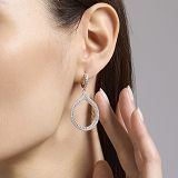 Creolen - Mabina 563859 - 925/- Silber, Zirkonia Weiß