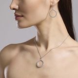 Creolen - Mabina 563859 - 925/- Silber, Zirkonia Weiß