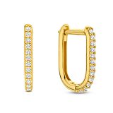 Creolen - Kesef 57754 - 585/- Gelbgold, Zirkonia Weiß