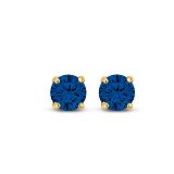 Ohrstecker - Kesef 57565 - 585/- Gelbgold, Zirkonia Blau