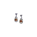 Ohrstecker - Gerry Eder 4114 - 925/- Silber vergoldet Bicolor, Granat Rot
