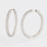 Creolen - Mabina 563471 - 925/- Silber, Zirkonia Weiß