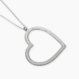 Kette mit Anhänger - Mabina 553831 - 925/- Silber rhodiniert, Zirkonia