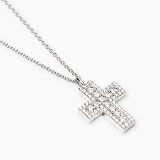 Kette mit Anhänger - Mabina 553835 - 925/- Silber rhodiniert, Zirkonia