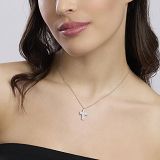 Kette mit Anhänger - Mabina 553835 - 925/- Silber rhodiniert, Zirkonia