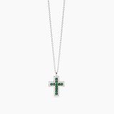 Kette mit Anhänger - Mabina 553846 - 925/- Silber rhodiniert, Zirkonia
