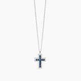 Kette mit Anhänger - Mabina 553848 - 925/- Silber rhodiniert, Zirkonia