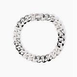 Armkette/Panzer - Mabina 533965-18 - 925/- Silber rhodiniert, Zirkonia