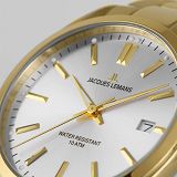 Herrenuhr - Jacques Lemans 1-1859K - Quarz, Stahl IP Gold