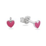Ohrstecker - Kesef 59133 - 925/- Silber rhodiniert, Email Pink
