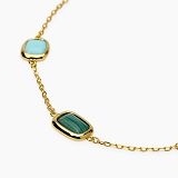 Armkette/Anker - Mabina 534173 - 925/- Silber Gelb vergoldet, Zirkonia