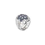 Damenring - BOCCADAMO XAN084 - 925/- Silber rhodiniert, Swarovski