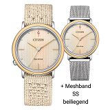 Damenuhr - CITIZEN EM1006-40A - Solar, Edelstahl
