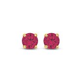 Ohrstecker - Kesef 57566 - 585/- Gelbgold, Zirkonia Rot
