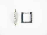 Creolen - 94292-01 - 925/- Silber rhodiniert, Zirkonia Weiß