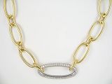 Collier - 94493-01 - 925/- Silber Gelb vergoldet, Zirkonia