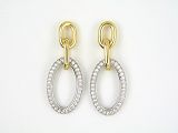 Ohrstecker - 94494-01 - 925/- Silber Gelb vergoldet, Zirkonia Weiß