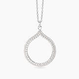 Kette mit Anhänger - Mabina 553783 - 925/- Silber rhodiniert, Zirkonia