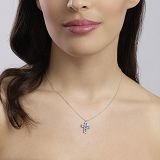 Kette mit Anhänger - Mabina 553848 - 925/- Silber rhodiniert, Zirkonia