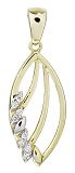 Anhänger - Eichmüller 375/- Gelbgold, Zirkonia, Fantasie