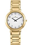 Damenuhr - Jacques Lemans 1-1842.1S - Quarz, Stahl IP Gold