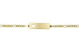 Identitäts-Armband/Figaro - 95869-01 - 925/- Silber Gelb vergoldet