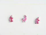 Ohrstecker - 89793-01 - 925/- Silber rhodiniert, Email Pink