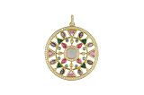 Anhänger - 96004-01 - 925/- Silber Gelb vergoldet, Perlmutt/Zirkonia