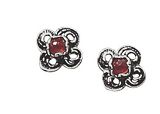 Ohrstecker - Gerry Eder 4118 - 925/- Silber, Granat Rot